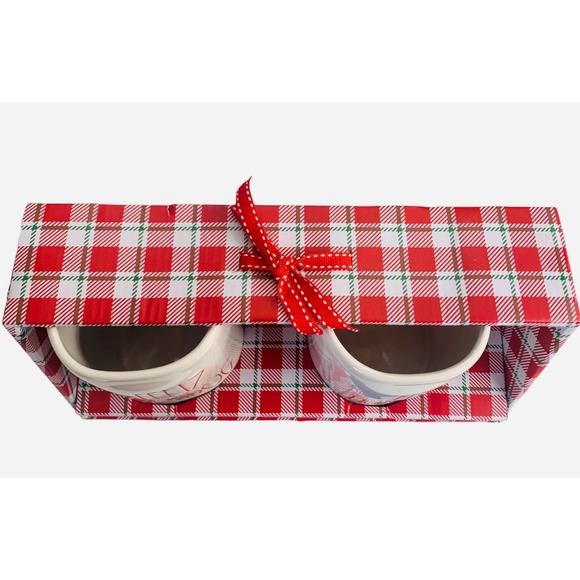 Rae Dunn FELIZ NAVIDOG +‎ HAPPY HOWLIDAYS Mug set of 2 - 19.5 ounce Ceramic Cups - Picture 4 of 6